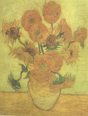 Vincent Van Gogh Still life Vase with Fourteen Sunflowers (nn04) china oil painting image